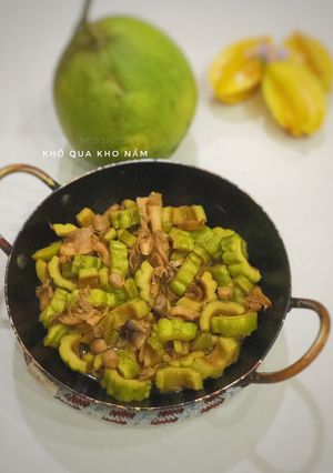 Hình của món Khổ qua đèo kho nấm (chay).