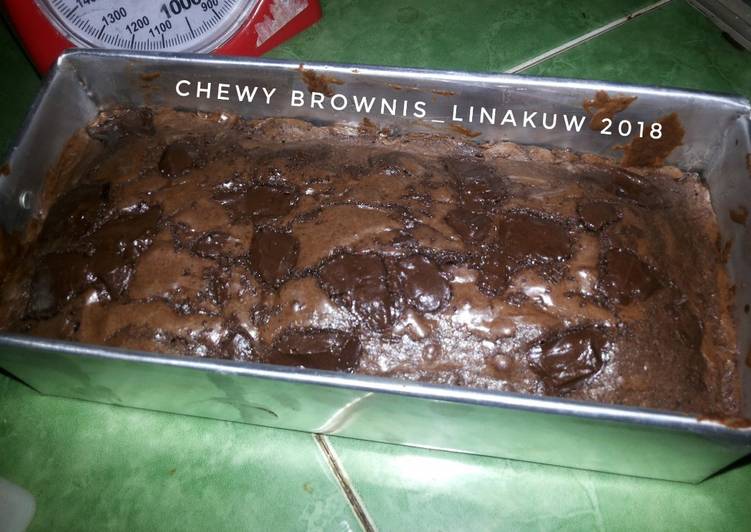 Resep Chewy Brownies, Bisa Manjain Lidah