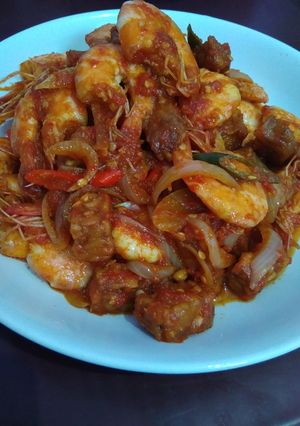 Foto resep Udang tempe sambal saos tiram