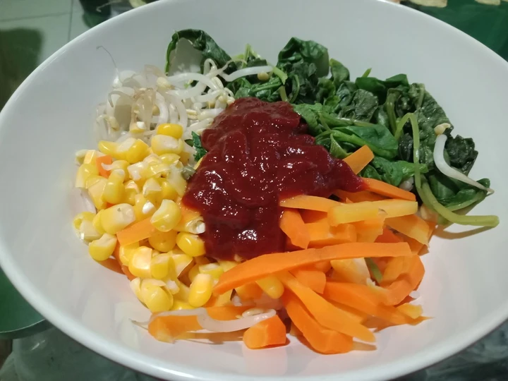 Easy Steps to Prepare Recipes Menu diet: bibimbab the Perfect Tasty.