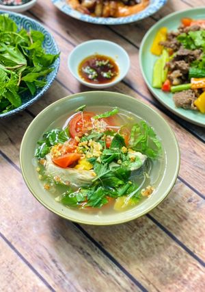 Hình của món Canh Chua Cá Bè.
