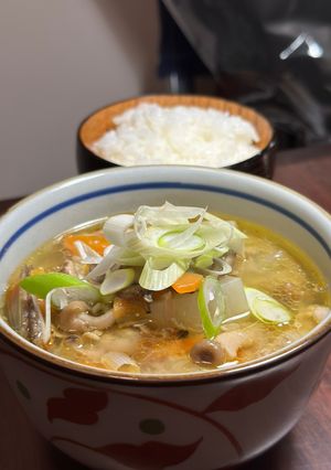A picture of Pork Miso Soup 豚汁.