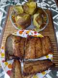 Pescado jurel frito con papas arenosas