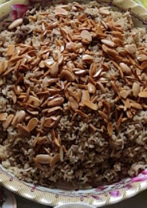 صورة لوصفة رز بالمكسرات