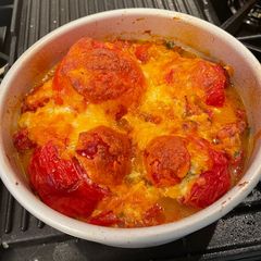 A picture of Stuffed tomatoes.