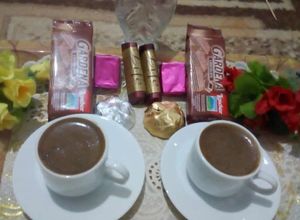 صورة لوصفة قهوة مع شوكولاتة 💙