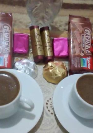 صورة لوصفة قهوة مع شوكولاتة 💙