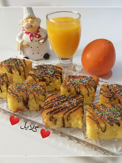 عکسی از دستور کیک پرتقالی 😋