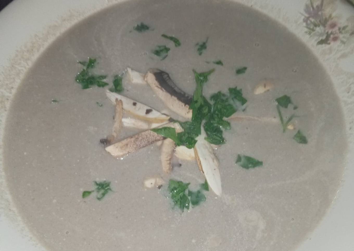 Crema de champiñones