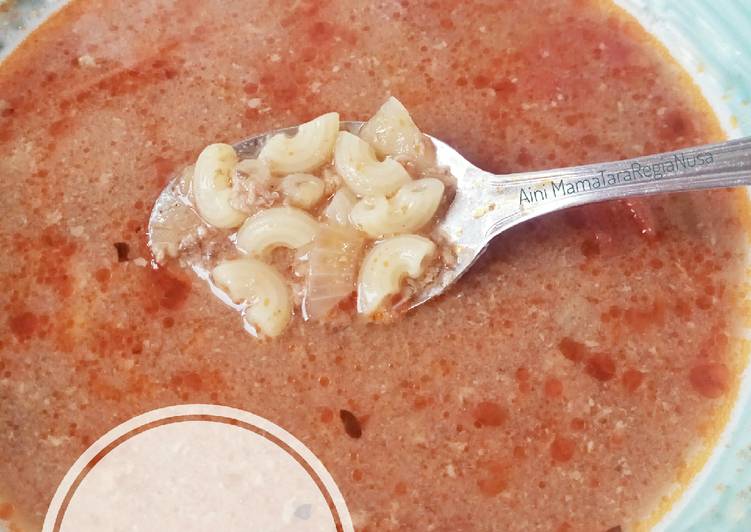 Resep Bolognese Macaroni Soup Enak dan Antiribet