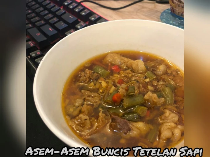 Langkah Gampang Membuat Resep Asem - Asem Buncis Tetelan Sapi Semarangan yang Enak Banget
