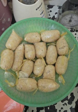 Foto resep Sosis ayam wortel homemade pakai plastik es lilin