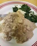 Crockpot Beef Tips & Mushroom Stroganoff