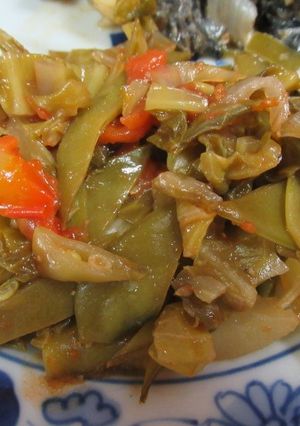 泰國蝦醬煮蔬菜 的食譜成品照片