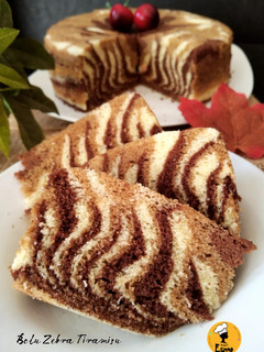 Foto resep Bolu Zebra Tiramisu Kukus