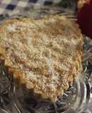 Torta invertida de manzana, coco y avena