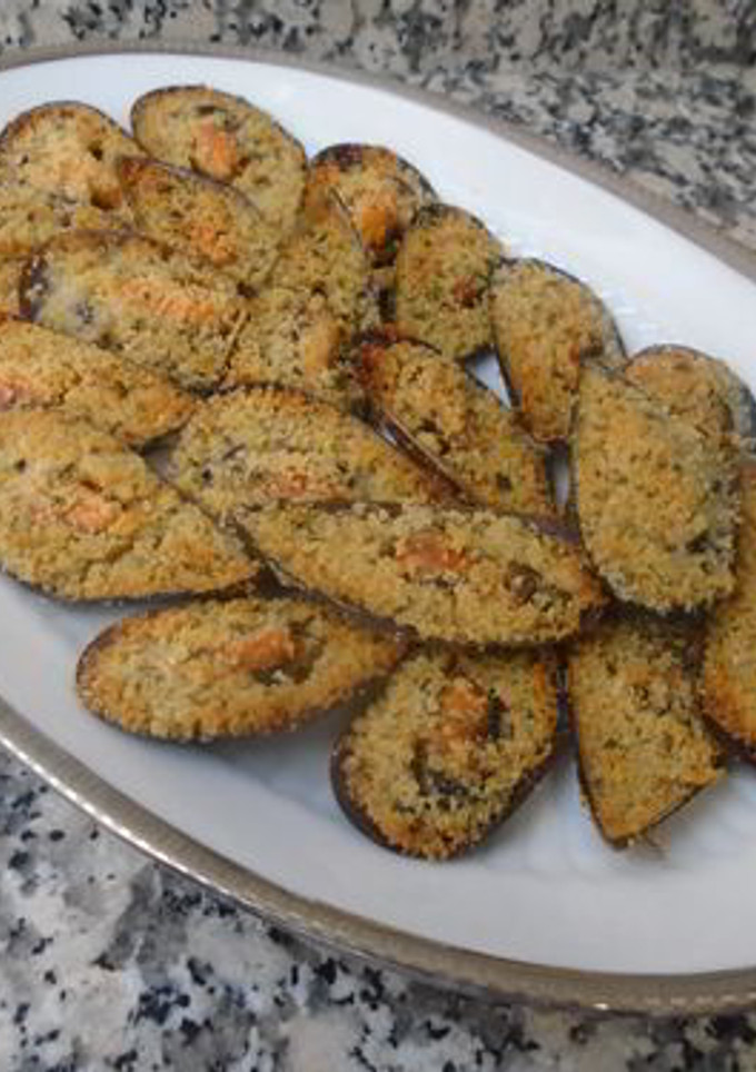 Una foto de Mejillones gratinados