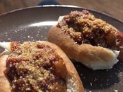 A picture of sausage sandwich