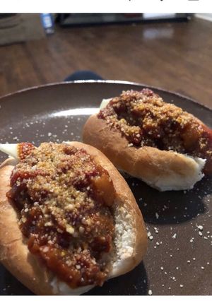 A picture of Slow cooker italian sausage sandwiches.