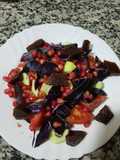 Ensalada de Granada,tomate y membrillo