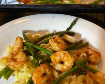 New Recipe Buttery boiled shrimp and Asparagus Most Delicious