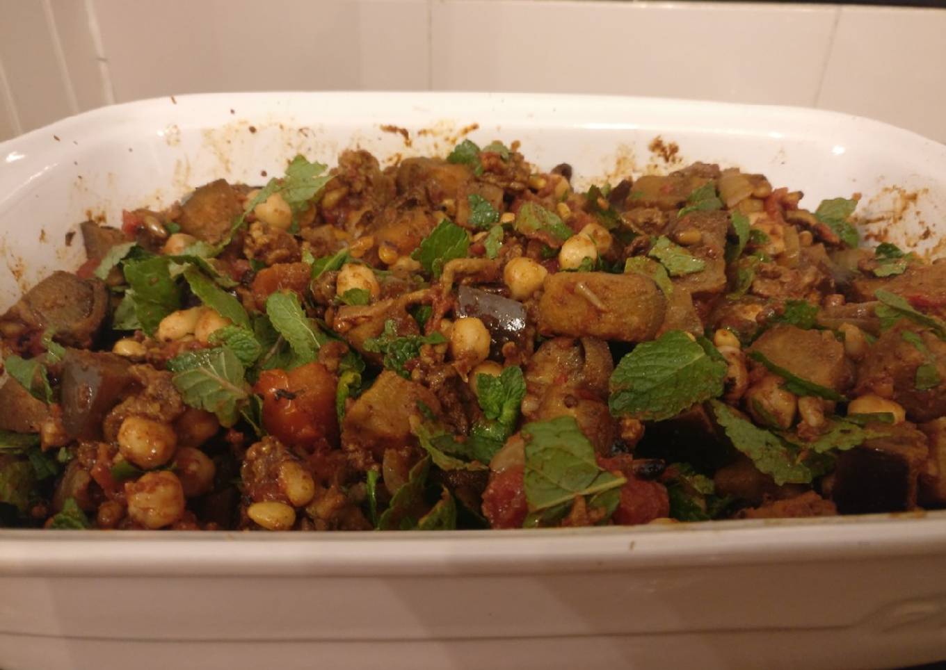 Aubergine & Lamb Bake