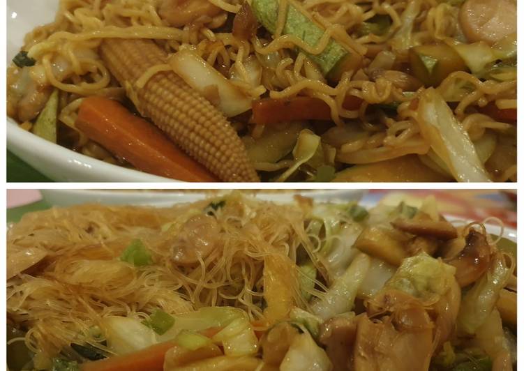 اندومي او شعيرية الأرز بالخضار