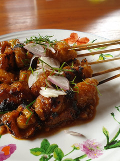 A picture of Vegetarian satay.