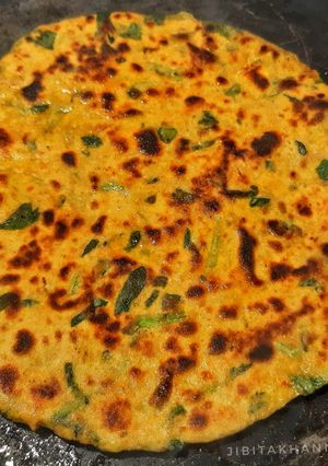 A picture of Dudhi Methi Thepla.