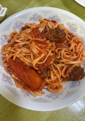 超簡單的蕃茄肉醬義大利麵 的食譜成品照片