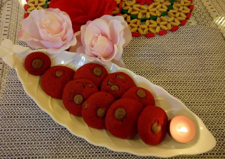 Red Velvet Cookies#RedthemeChallenge#valentinedish