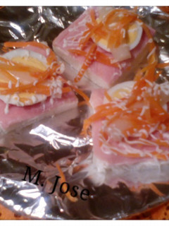 Una foto de Canape de jamón dulce