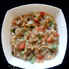 A picture of Baba Gonoush- Arabic/ Middle Eastern Aubergine Dip.