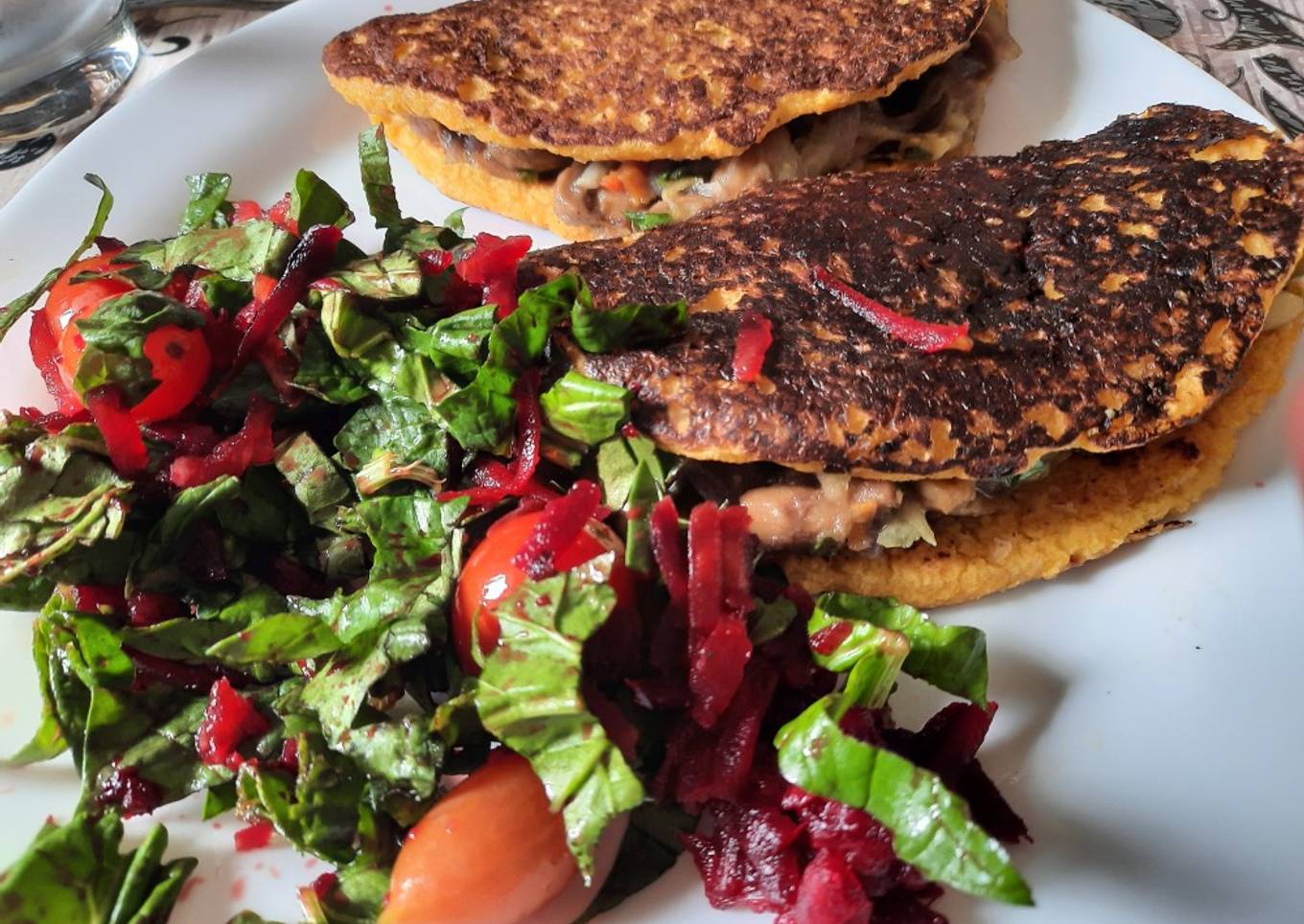 Crepes de zanahoria veganos