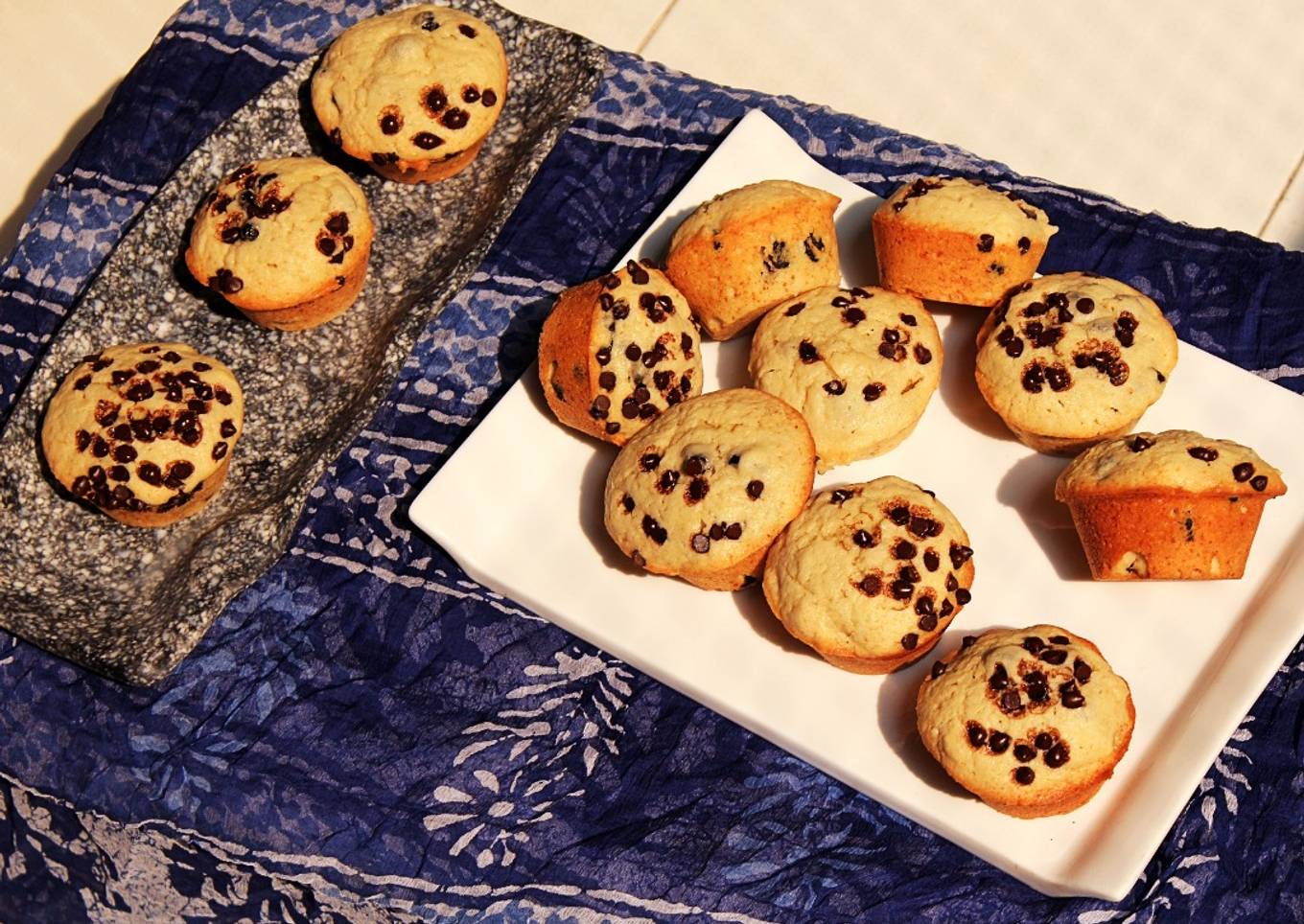 Dried Blueberry and Choco chip Muffins