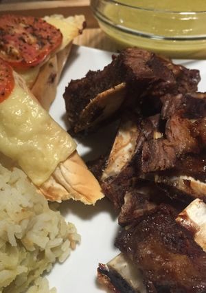 Una foto de Costillas de res con BBQ