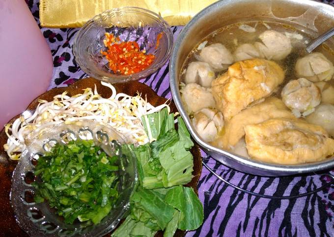 Bakso tahu kuah instan (tanpa iga sapi)