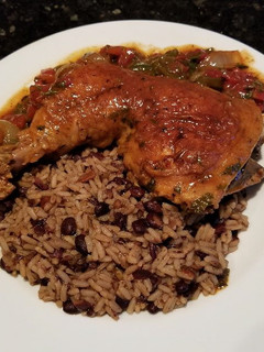 A picture of Cuban-Style Chicken & Rice.