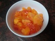 Una foto de zumo papaya