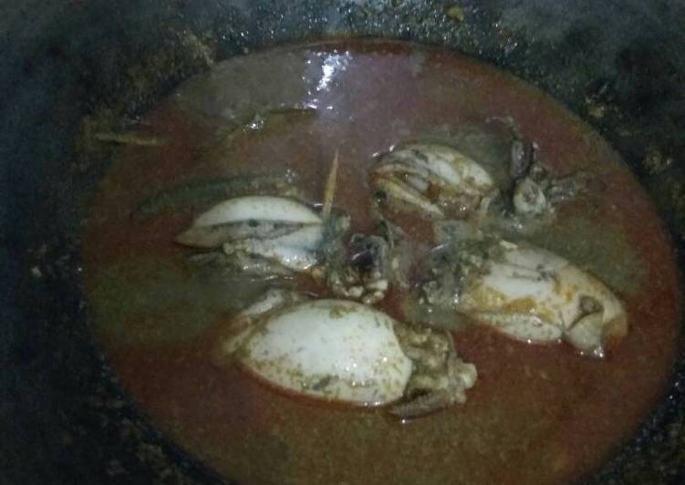 Cara Gampang Membuat Gulai Cumi Isi Tahu Telur, Bikin Ngiler