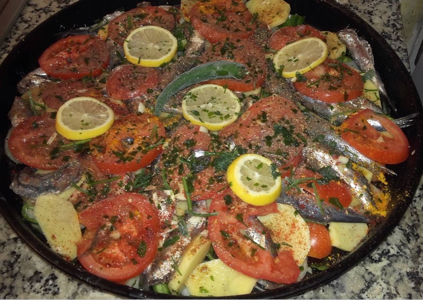 Sardina🐟 al horno con verduras🍅🥔