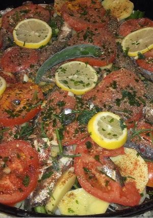Foto principal de Sardina🐟 al horno con verduras🍅🥔