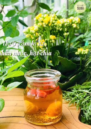 Hình của món Nước ấm kỉ tử nhãn nhục hạt chia.