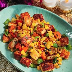A picture of Corn and Paneer Salad.
