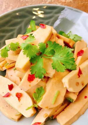 Hình của món Đậu hũ Nhật xào cay.