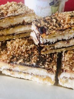 Diós lapok szilvalekvárral recept fotója