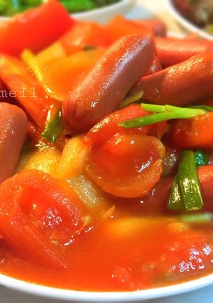 Foto resep Sosis masak tomat