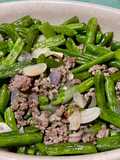 Tumis Buncis Daging Cincang Bawang Putih