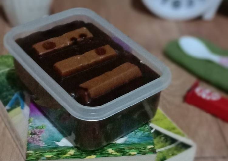 Puding Coklat Kitkat Oreo