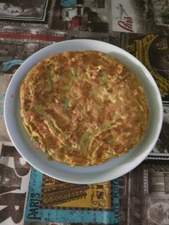 Una foto de Tortilla de espárragos con jamón